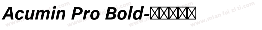 Acumin Pro Bold字体转换